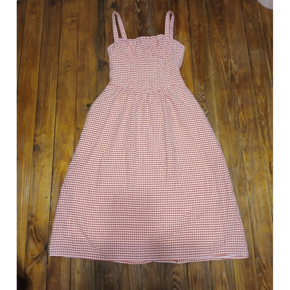 Wild Fable Red Tiny Checkered Summer Dress with Straps  XXS  NWOT - Picture 3 of 12
